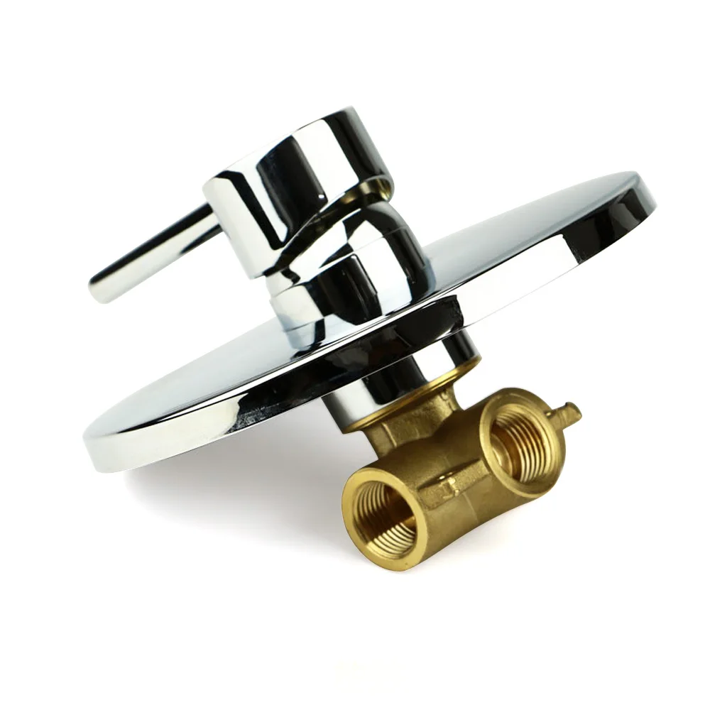 Hot & Cold Mixer Faucet Shower Tap Control Valve Single Handle Brass Bathroom Wall Mount Control Mixing Valve