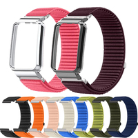Metal case+Nylon Strap For Xiaomi Mi Band 9 Pro Smart Watch Band Replacement Bracelet on for Xiaomi mi band 9 8 7 pro Wristband