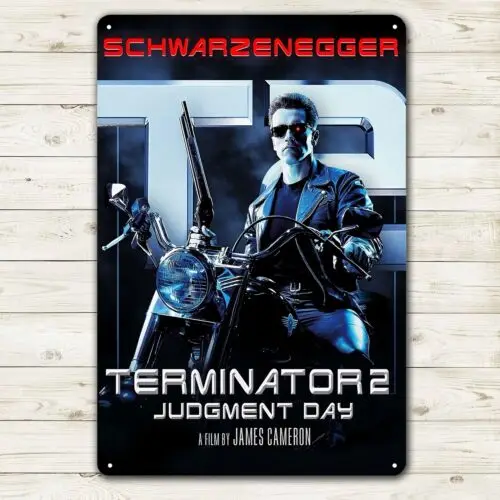 Terminator Judgement Day Film Metallposter Blechschild 20x30cm Sammlerplatte - Aluminium