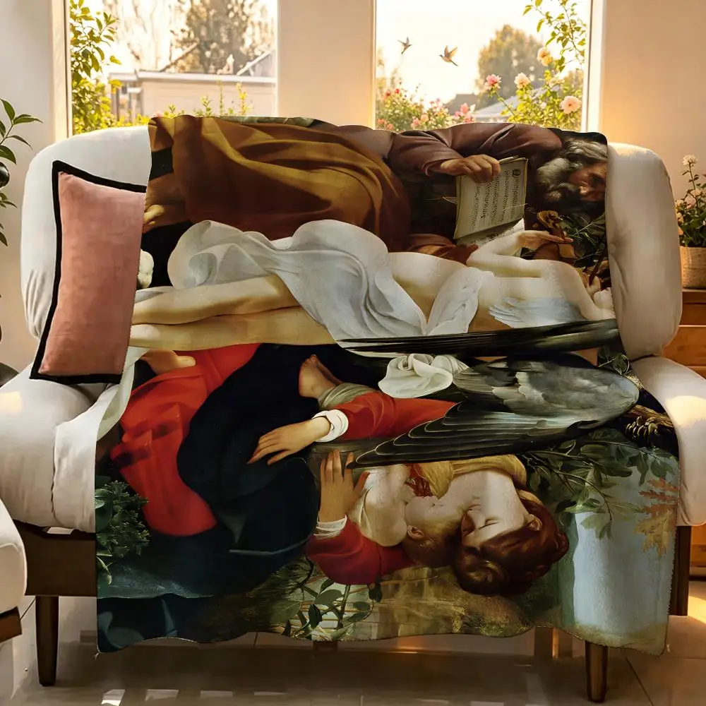 Artist Classic C-Caravaggio Throw Flannel Throw Blanket Suitable warm for Sofa、Living Room、Bedroom soft