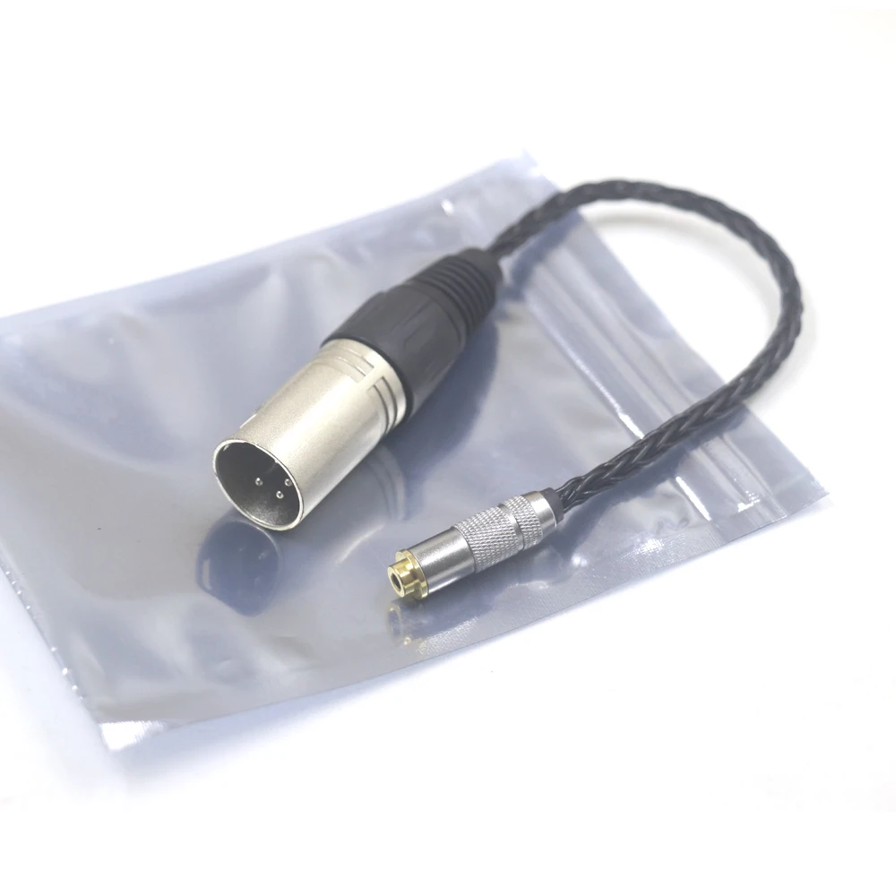 Haldane BlackJelly Taiwan 7N Litz OCC 4pin XLR Balanced Male to 2.5mm TRRS Balanced Female Audio Adapter Cable XLR M to 2.5mm F