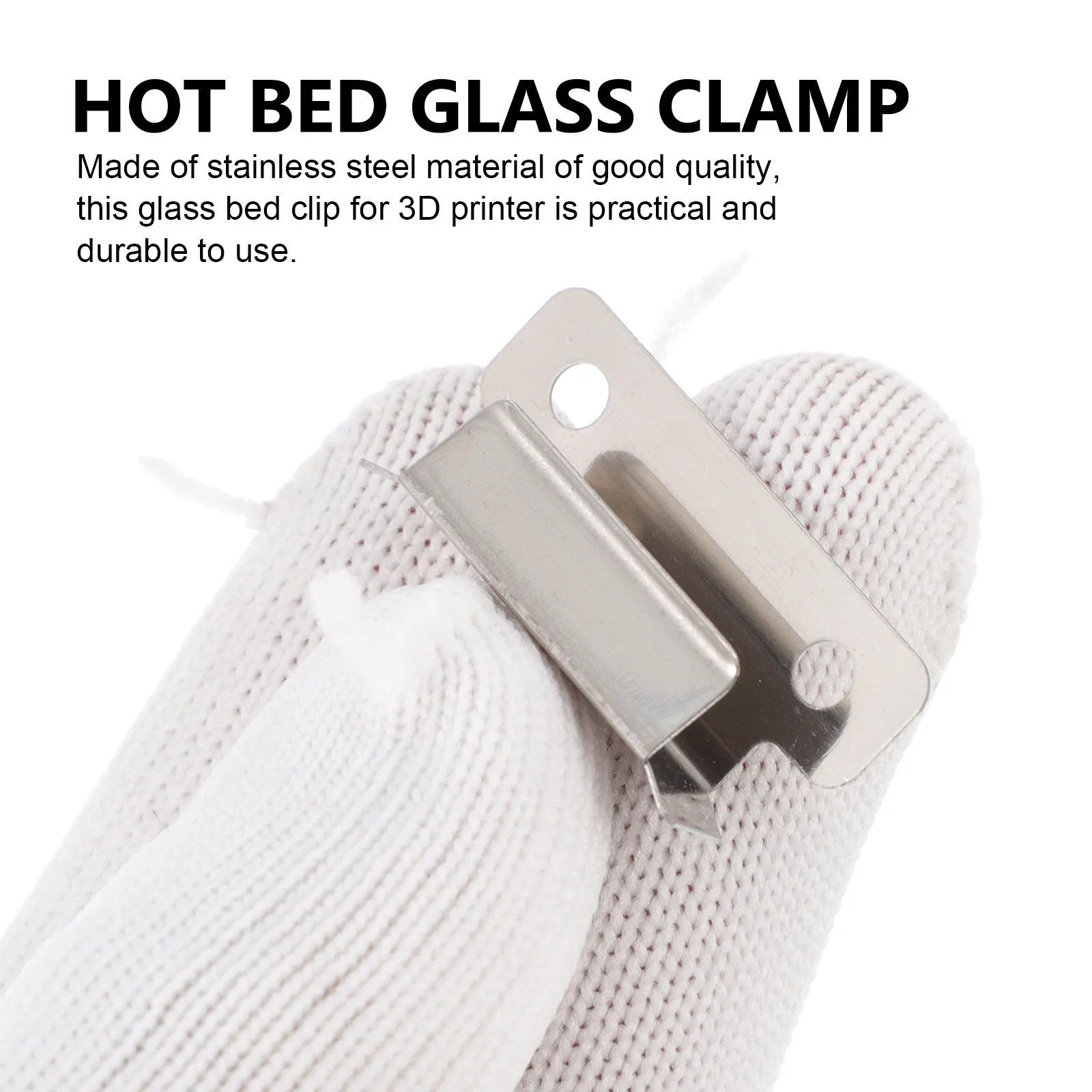 

10 шт. усиленных зажимов из нержавеющей стали для стеклянной платформы 3D-принтера, пружинные поворотные клипсы для горячего стола, легкая сборка и разборка