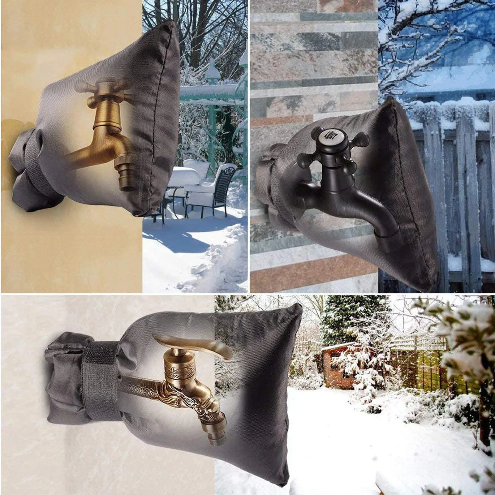 Outdoor Faucet Cover for Winter, Reusable Outside Faucet Insulated Cover Sock,Freeze Protection Cover Sock for Wall Taps Outside