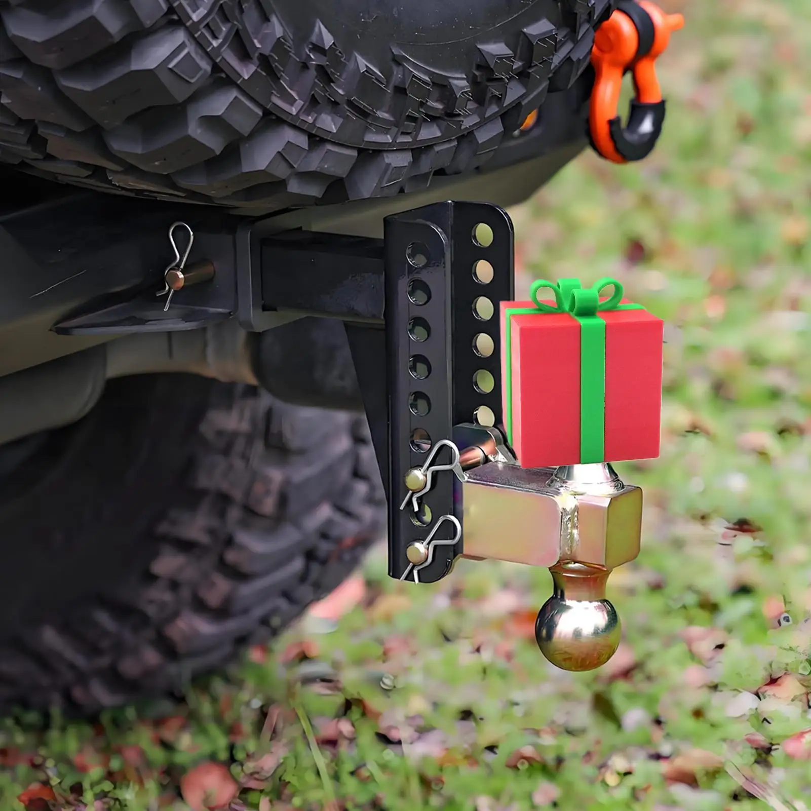 

Cover Caps for Trailer Coupling Dust-proof Tree Shape Holiday Supplies Christmas Tree Trailers Hitch Cover for Travel Daily