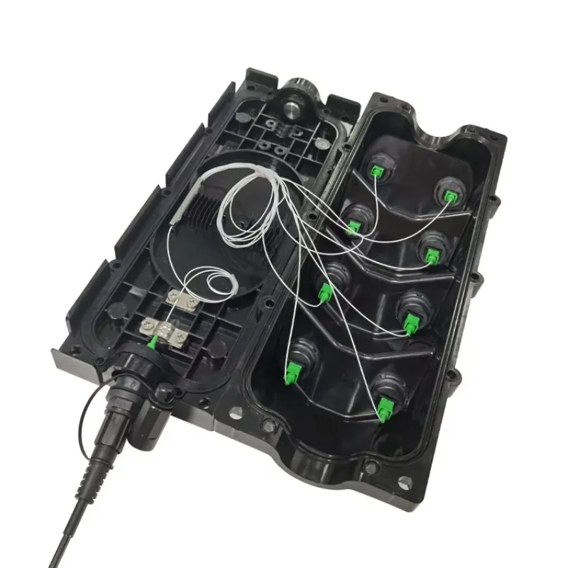 FTTH Fiber MST Terminal Box Waterproof Joint Closure 2/4/6/8/12port IP68 with Adapter