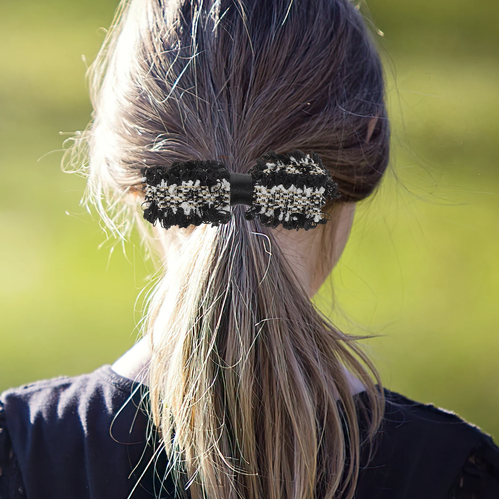 

2Pcs Bow Tie Cute Accessories Lace Design Ropes Strong Hold Soft Comfort Versatile Style Girls Scrunchies Costume