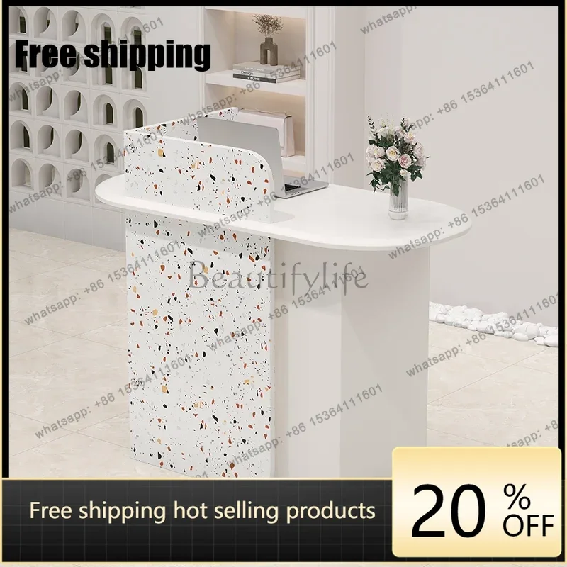 PJ  Orange Boutique Reception Desks Counter Modern Weight Business Reception Desk