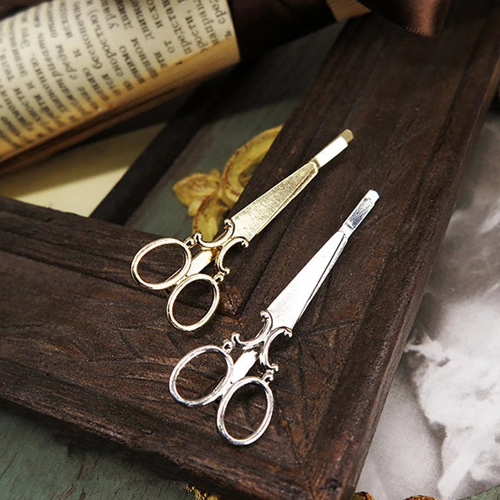 Creative Mini Scissors Shape Hairpins Personality Bridal Barrettes Side Clip For Women Wedding Hair Accessories Hair Clip