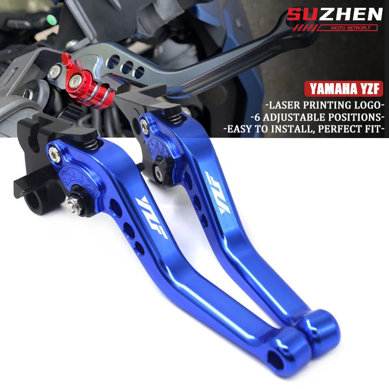 FOR Yamaha YZF R1/R1M/R1S 2015-2022 CNC Short Brake Clutch Lever - 8 Colors Anodized Adjustable Handle 6-Position CNC Aluminum