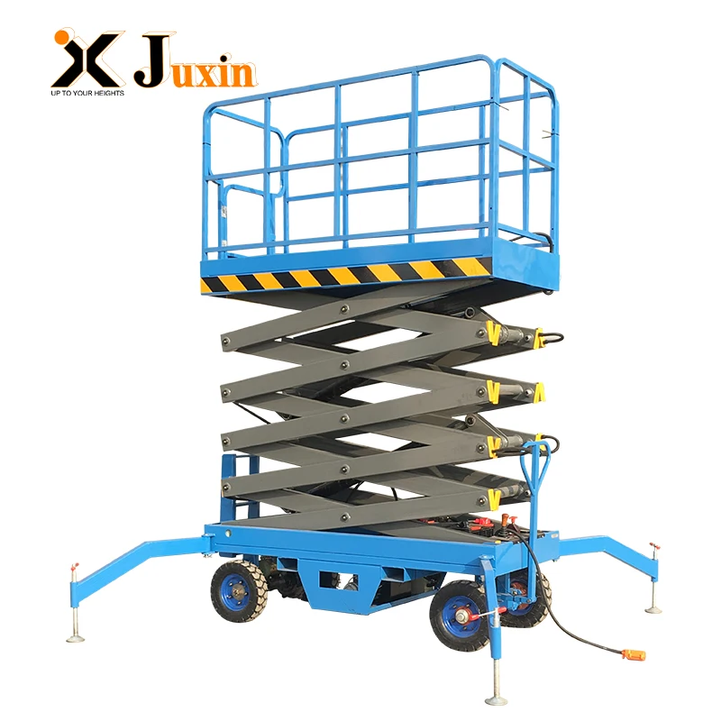 High Quality High Rise 500kg 10m Electro-hydraulic Scissor Lift Hydraulic Mobile Skyjack Scissor Lift