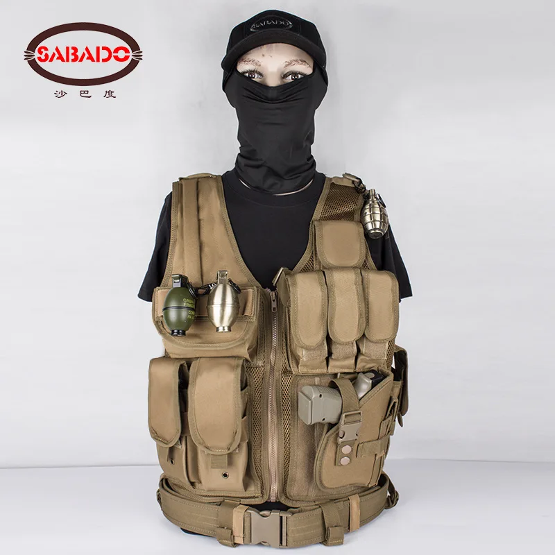 High-Performance Tactical Vest with Removable Pouches and Holster, Perfect for Field Missions and Outdoor Activities