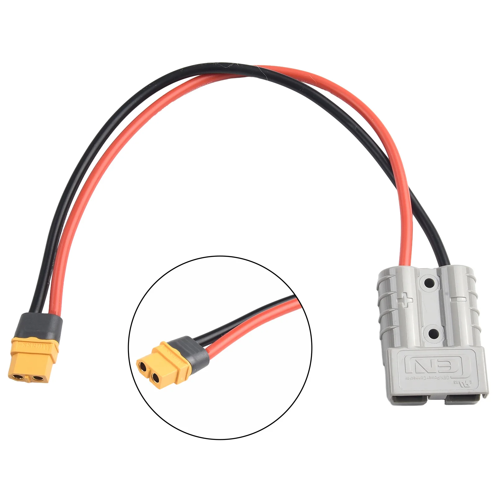 

1PCS For ANDERSON Connector to For XT60 Adapter Cable 50AMP 600V 12AWG 30cm for Portable Solar Power Connection