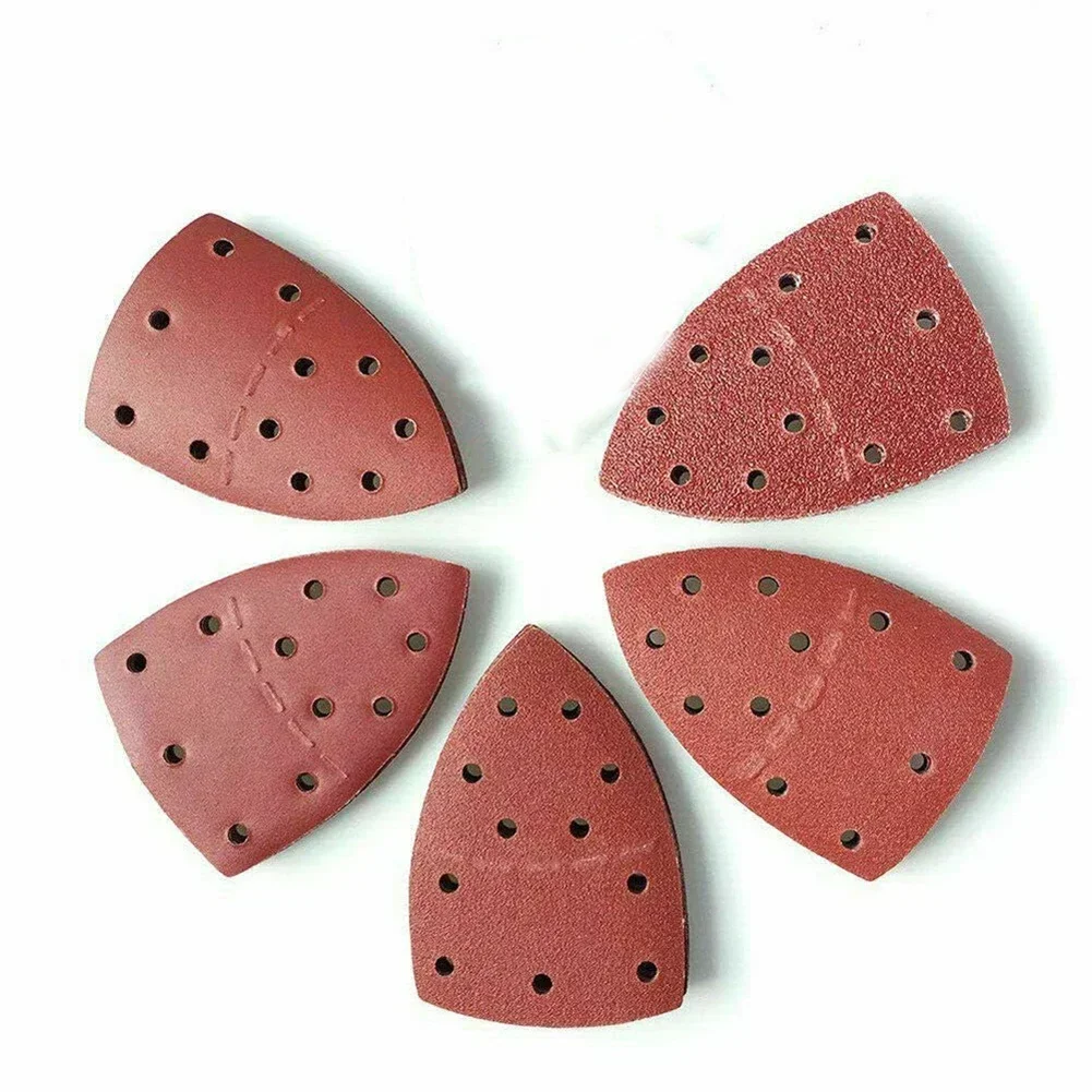 40Pcs Detail Palm Sander Mixed Grit for Fast Removal or Rough Flaking Abrasive Triangle Sandpapers Sheets for Bosch Psm 100A