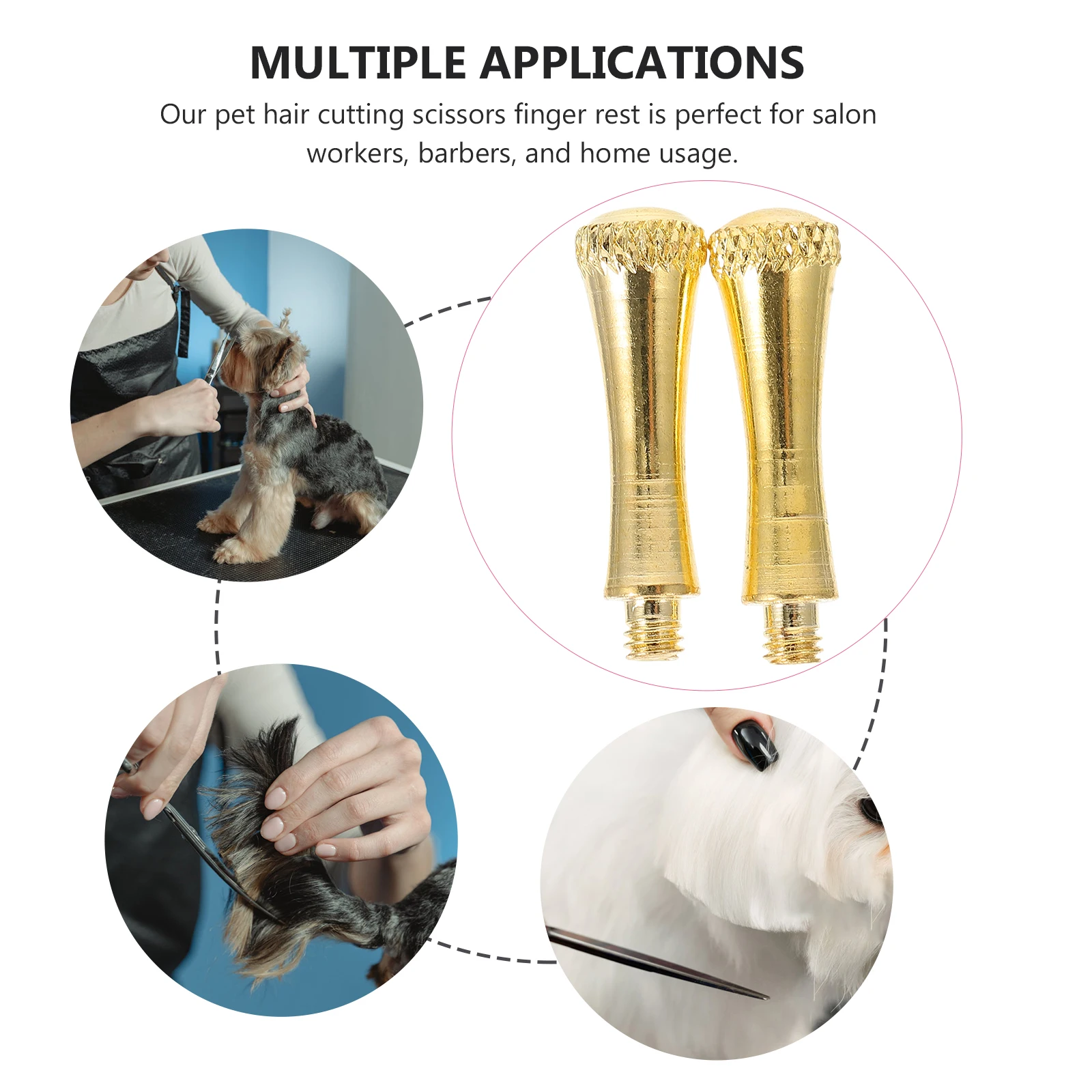 

10Pcs Scissor Finger Rests Premium Material Ergonomic Design Hair Clipper Accessories Pet Grooming Professional Use