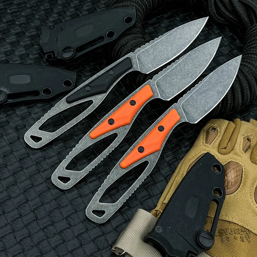 New 635 EDC Fixed Blade Knife Stainless Steel Blade Lightweight Handle Multifunctional Outdoor Fruit Knife with Sheath