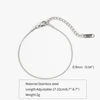 Bracelet chaîne serpent Ultra-fin en acier inoxydable pour femmes, couleur or, Simple, accessoires de bijoux à la mode, nouvelle collection 6