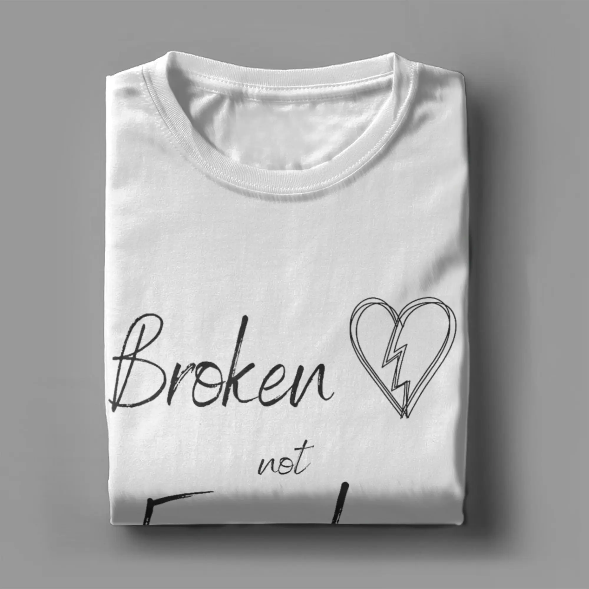 تي شيرت ملهم مكسور غير مهترئ للرجال 100% قطن موضة للذكور تي شيرت برقبة دائرية تي شيرت بأكمام قصيرة 6XL