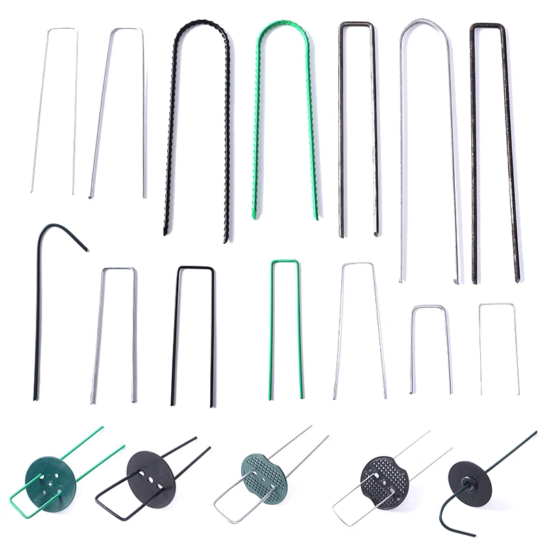 

Удлиненные U-образные садовые колышки — прочные заземляющие скобы для барьера сорняков, сеток, ландшафтной ткани, рассады и опоры для орошения