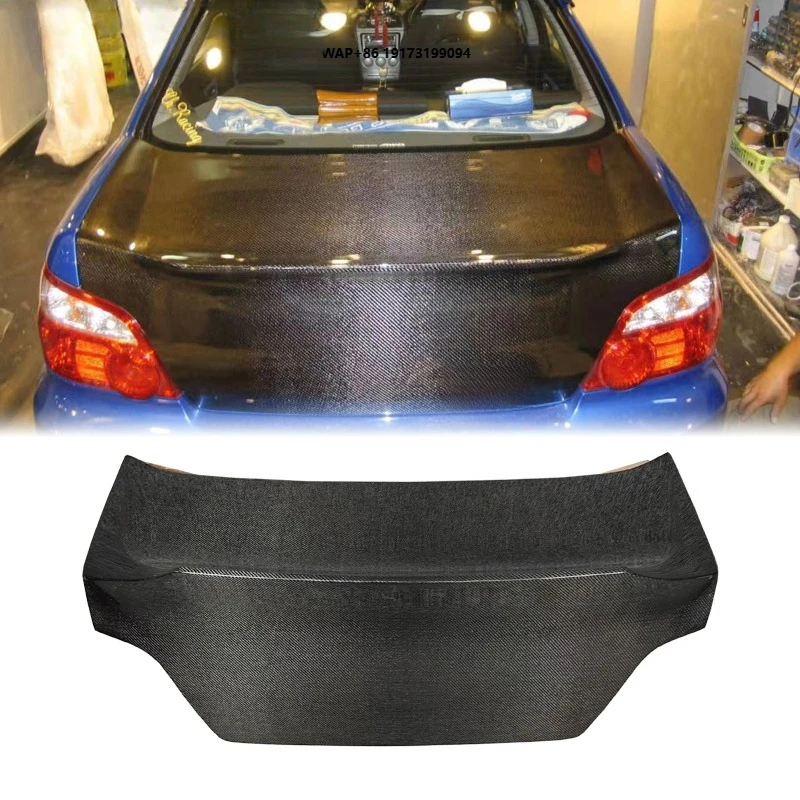

Легкая карбоновая крышка багажника для Impreza WRX STI 7/8/9 (2001-2007) со встроенным спойлером-«утиным хвостом», элемент кузова
