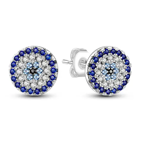 Högkvalitativa örhängen 925 sterlingsilver Blå magiska öga för kvinnor Fin juvel inredd med glänsande zirkon Födelsedagsfestpresenter 6 best sales topstoney - №5