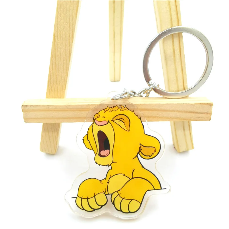 Lion King Lovely key chain animal key chain women\'s bag pendant acrylic key chain Charm Key Chain Jewelry Gift