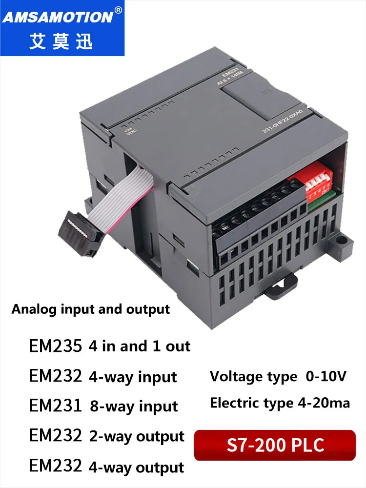 Imagem -03 - Módulo de Expansão Digital Plc Amsamotion Compatível com Siemens Plc Analógico Digital Em223 232 234 231