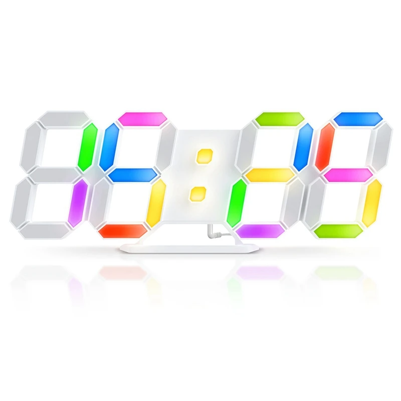 Luminous Table Alarm Clock Time Date Table Clock With App Control For Home Bedroom