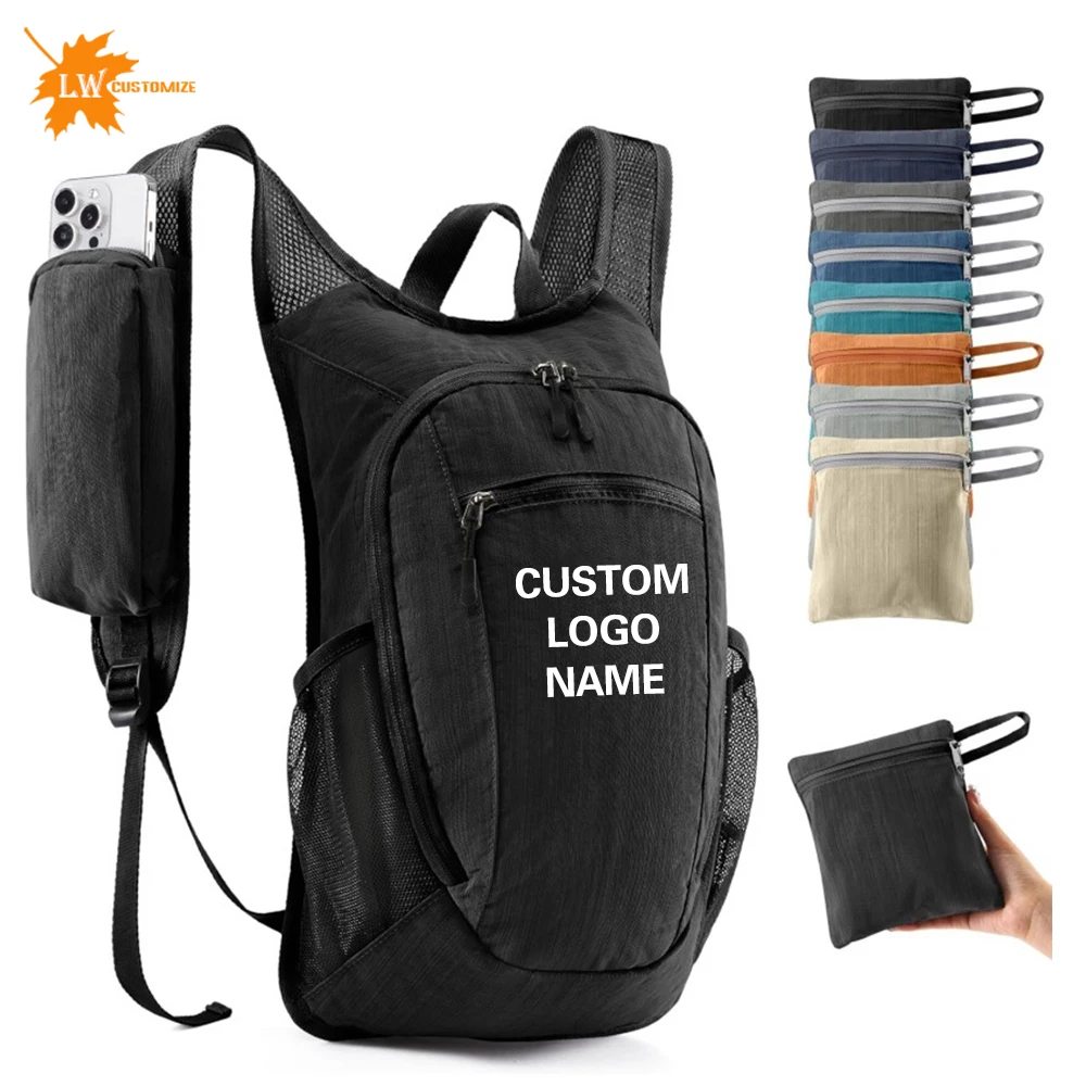 

Ультралегкий уличный походный рюкзак с индивидуальным логотипом, сумка для фитнеса, складная водонепроницаемая спортивная сумка, оптовая продажа, печать имени, изображение