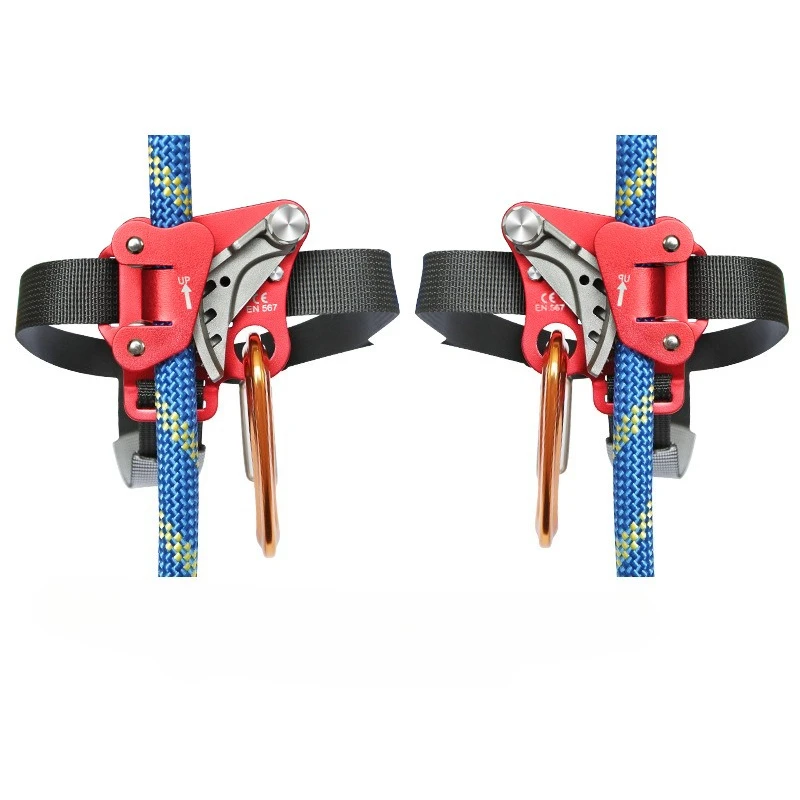 Ascendedor de Pie Izquierdo/Derecho para Escalada en Roca, Equipo Eficiente para Escalada Vertical en Cuerda para Montañismo