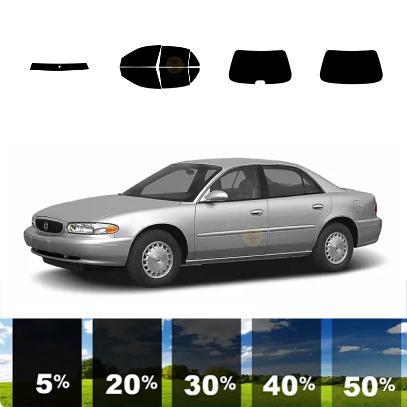 precut Removable Window Tint Film For Car 100% UVR 5%-35%VLT Heat Insulation Carbon ﻿For BUICK CENTURY 4 DR SEDAN 1997-2005