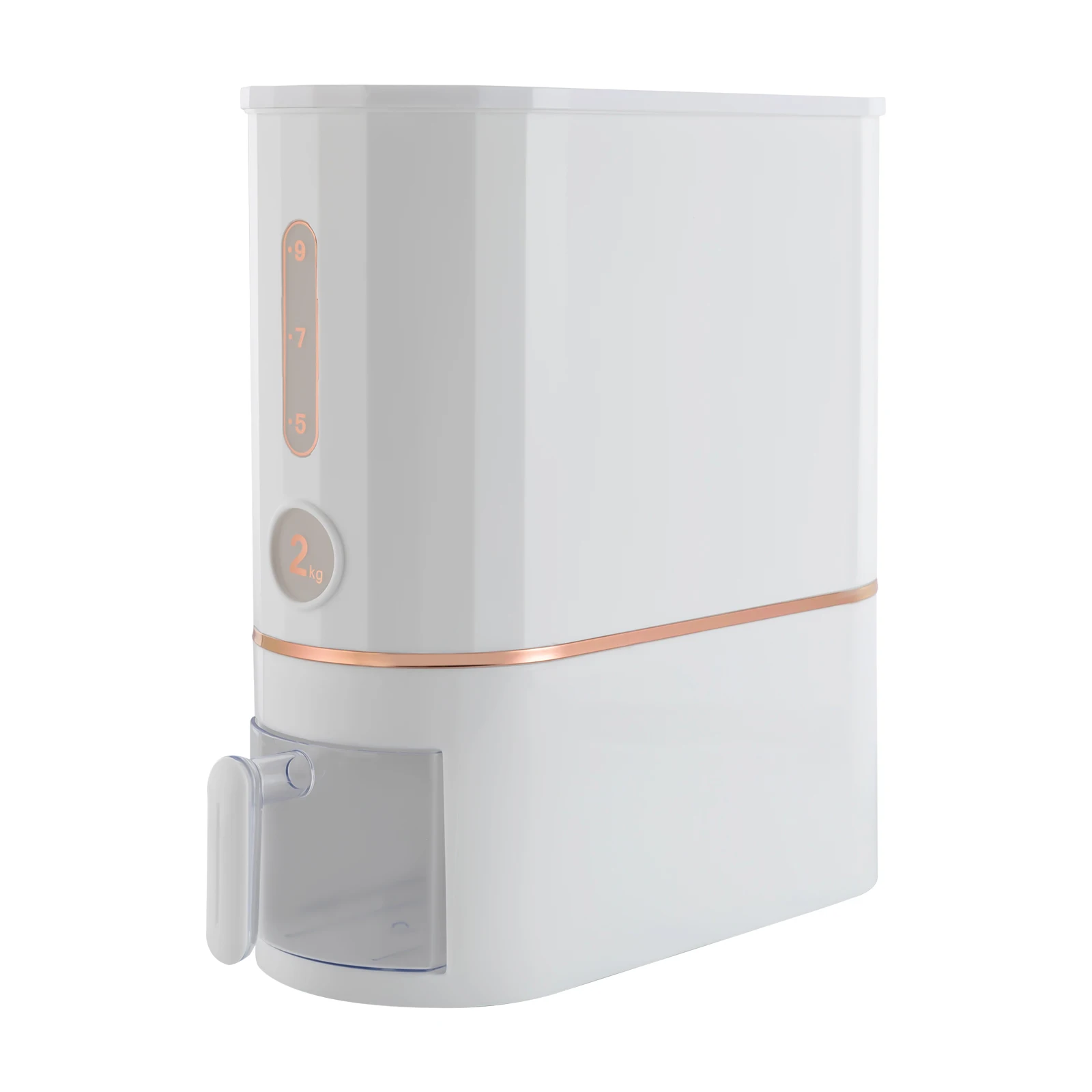 

Диспенсер для хлопьев емкостью 22,50 фунтов, полипропиленовый материал без BPA, тонкий дизайн, наклонное дно, прозрачная чашка для легкого доступа