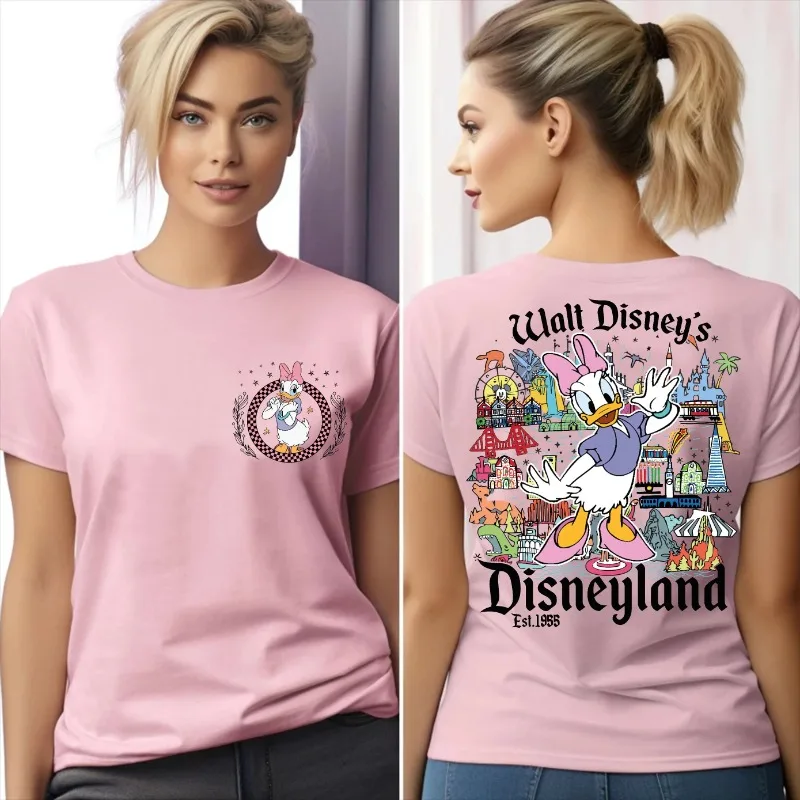 

Рубашка в стиле ретро Walt Disney's Disneyland Est 1963, толстовка с Микки и друзьями Диснея, футболка для семейной поездки Disney