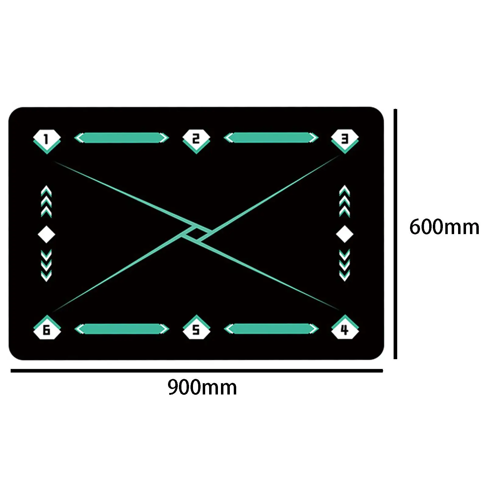 Futebol Passo Training Mat, Treinador De Controle De Bola, almofada interior antiderrapante