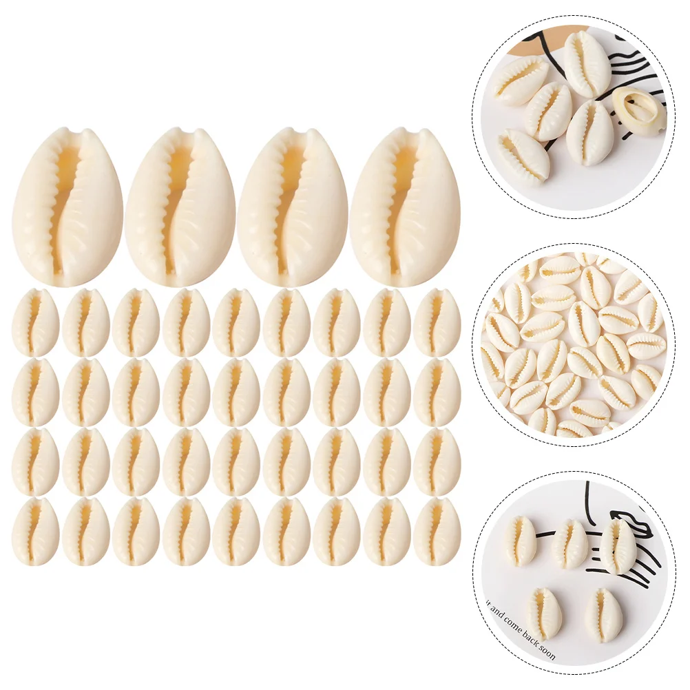 100 Pcs Shell Beads for Crafting DIY Home Decoration Materials Making Accessory Set Loose