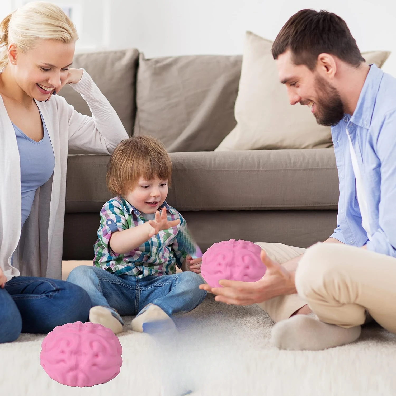 Large Brain Squishy Squeeze Ball Giant Jumbo Big Brain Ball Stress Relief Toy Fun Toy for Party Favors Easter Birthday Gifts