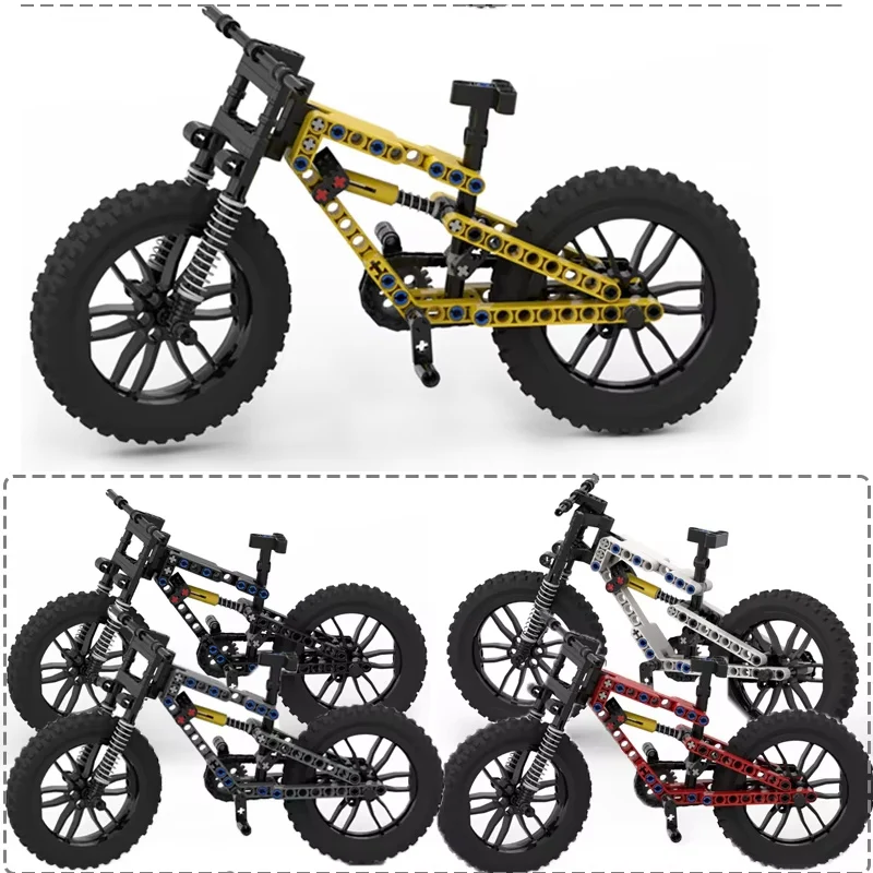 

Simulation Mountain Bike Model Building Block With Shock Absorber Arm +Chain Assembled Off-road Bicycle Ornament Bricks Toy Gift