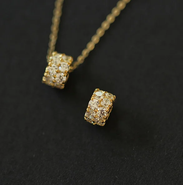 

9k gold pendants for women zircon pendant karat gold jewelry au375 stamp