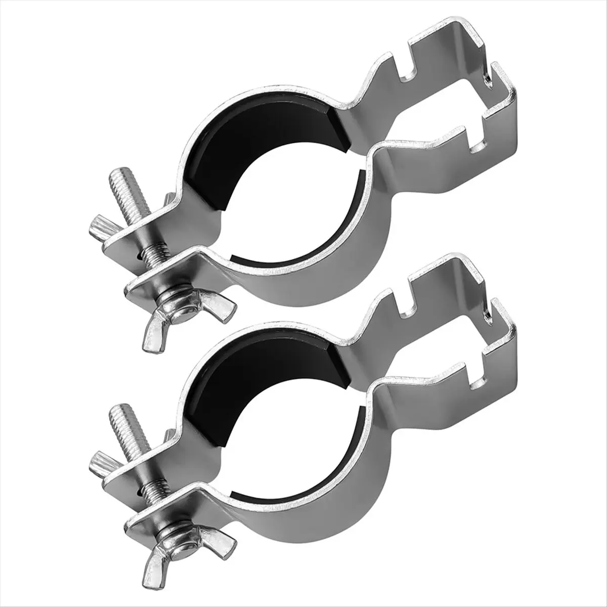 A75K 2Pcs Adjustable Upright Clamp for 1.5in Diameter or 2in Diameter Brackets, Pipe and Drape Clamps for Hanging Accessories