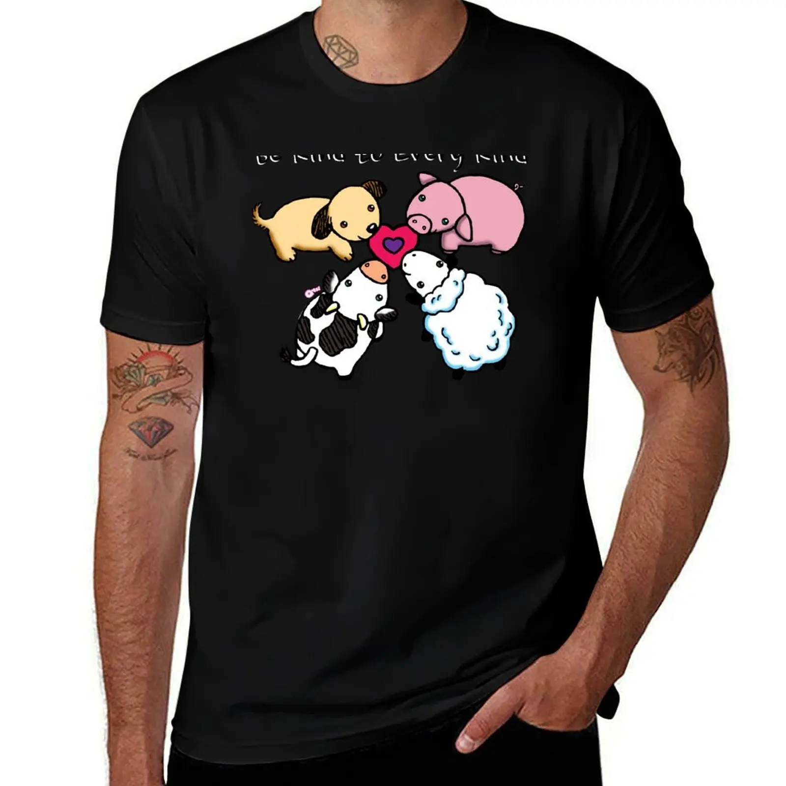 Be Kind to Every Kind T-Shirt Active Sports Short Sleeve Cotton Shirt T-Shirt