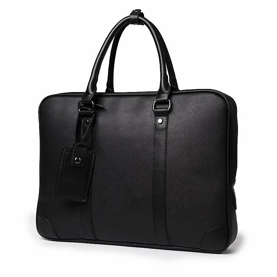 Simple Design Man Laptop Handbag Soft PU Leather Fashion Man Business Briefcase Messenger Bag Fashion Man Handbag