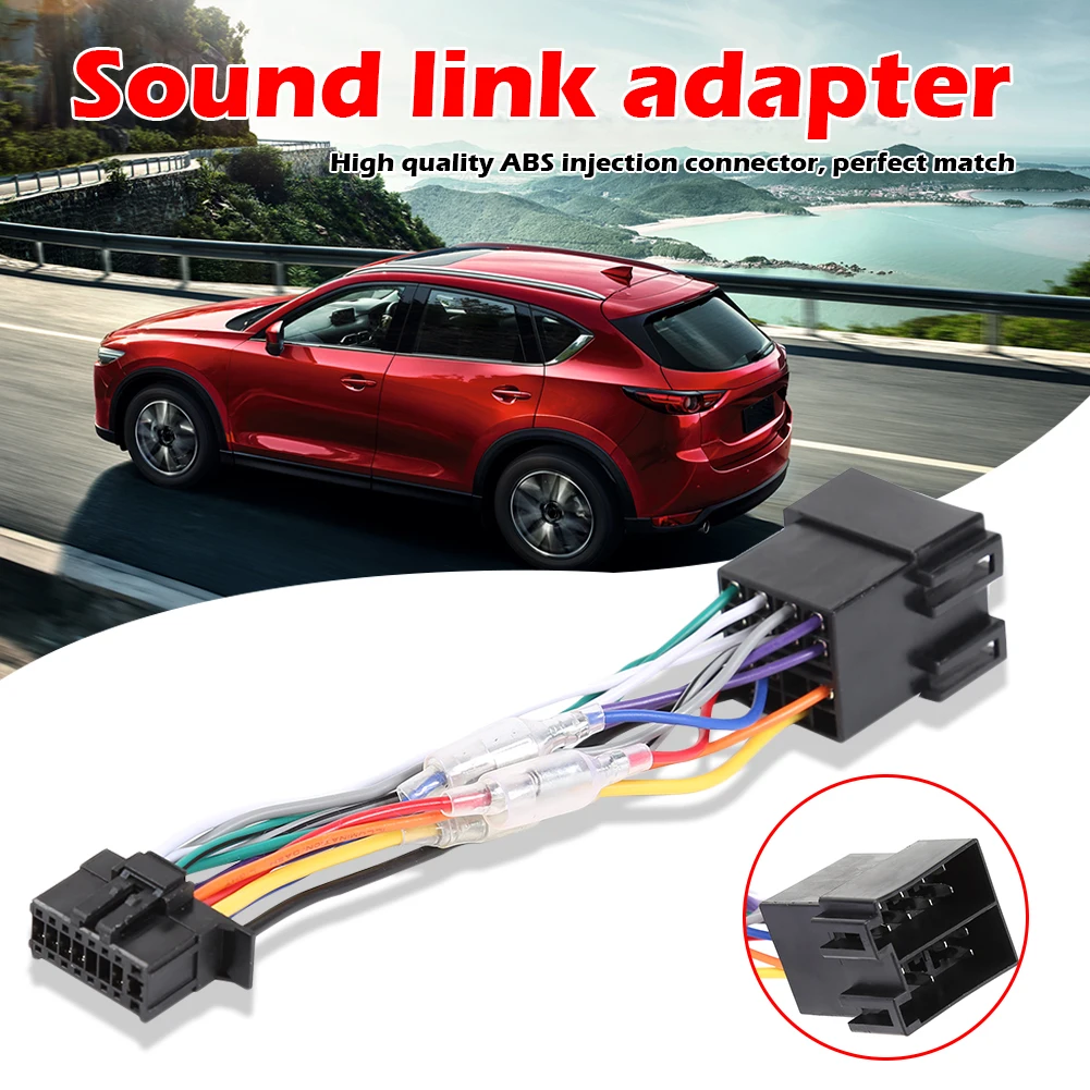 ABS Car Stereo Radio ISO Standard Wiring Harness Connector for Pioneer 2003-on