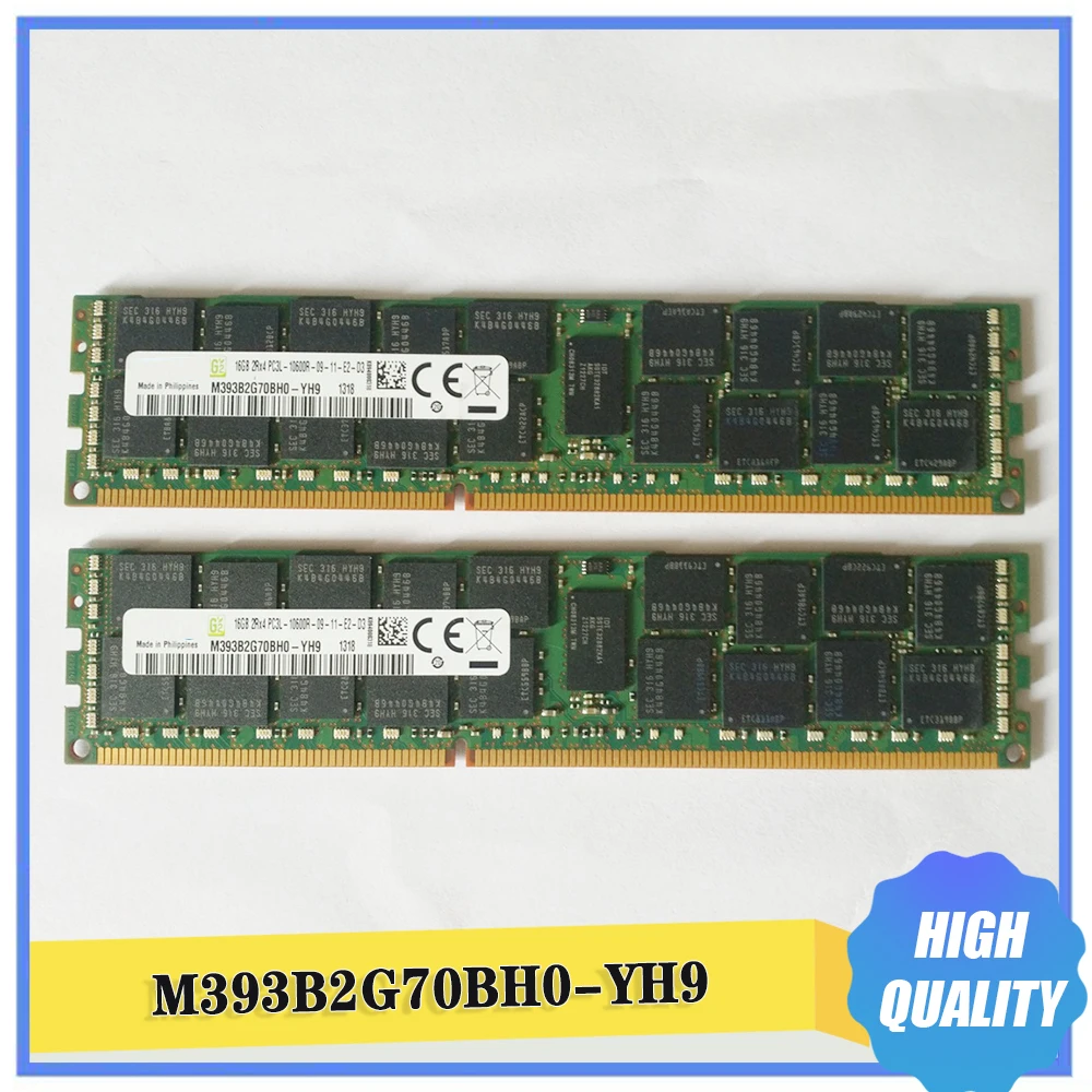 1 PCS M393B2G70BH0-YH9 For Samsung RAM 16GB 16G 2RX4 DDR3L 1333 Server Memory