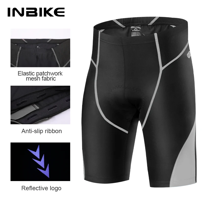 INBIKE Cycling Shorts Man Men\'s Sportwear Bicycle Tights 3D Paded Riding MTB Road Cycling Tights Pants Biker Gym Running Clothes