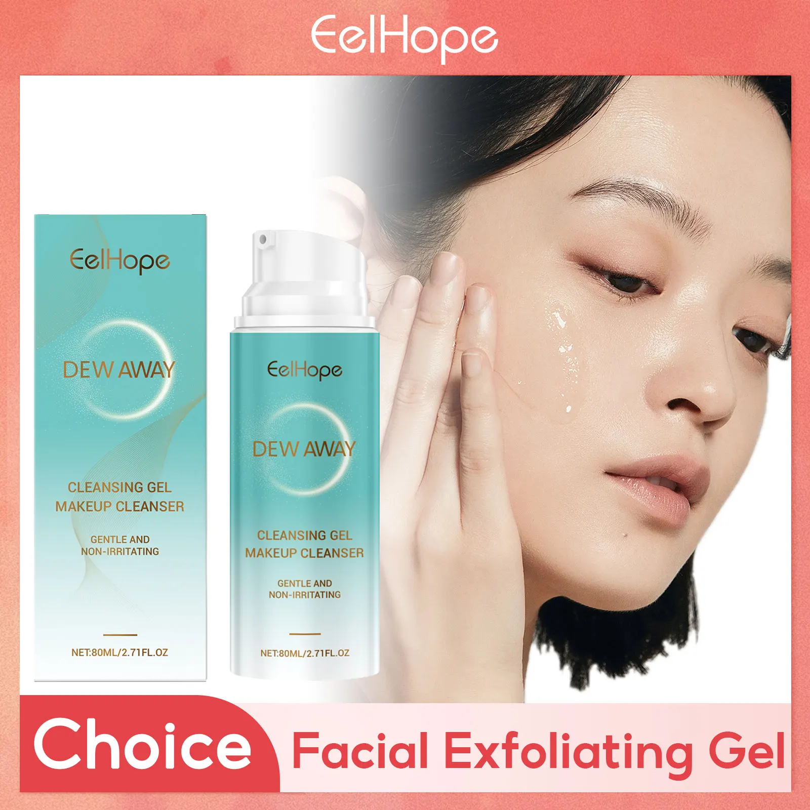 

Eelhope Facial Cleanser Gel Makeup Remover Smooth Moisturize Skin Refreshing Oil Control Blackhead Removal Deep Cleansing Foam