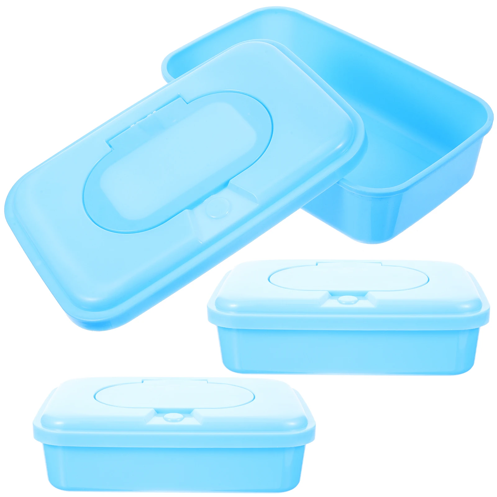 

3Pcs Wipes Dispenser Refillable Wipe Box Storage Case Compact Travel Tissue Holder for Bathroom Kitchen Living Room