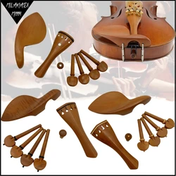 1 set of 4/4 violin/viola jujube wood accessories parts fittings,Tailpiece+Tuning pegs+Endpins+Chin rest/Chin Holder