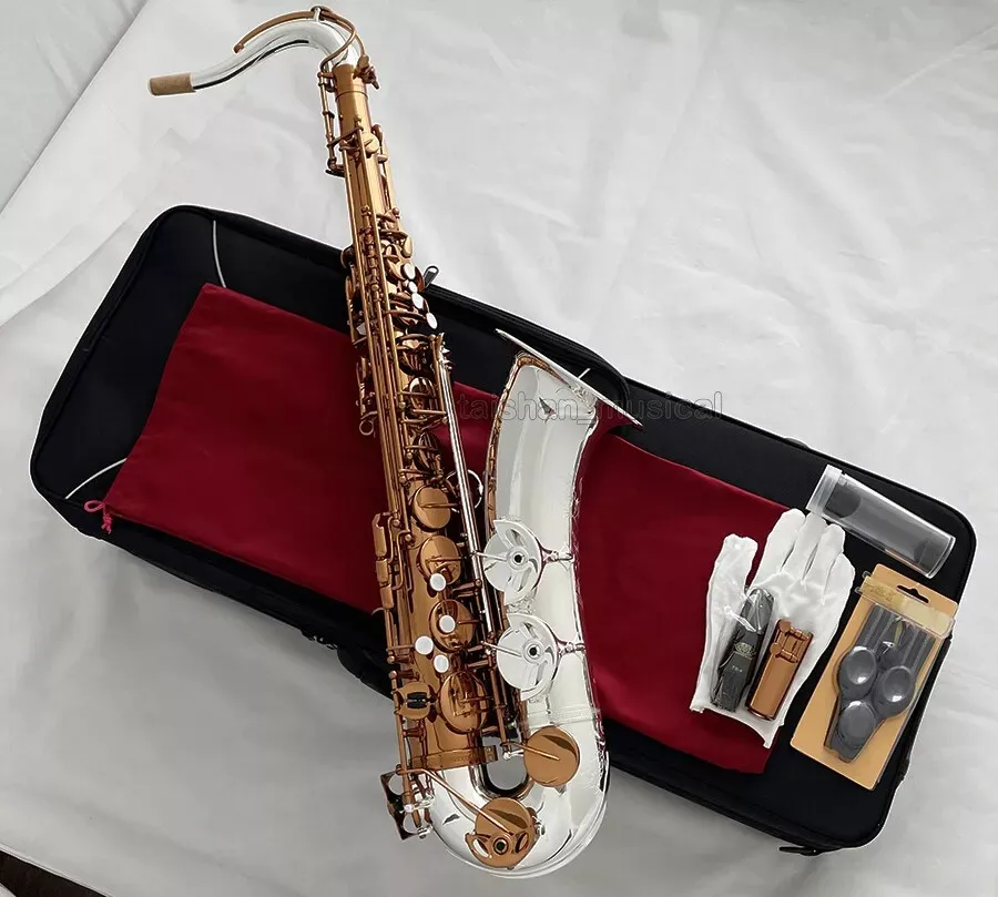

Новый тенор-саксофон 2026 года, индивидуальный дизайн, серебряный корпус, с резьбой, устойчивый к коррозии