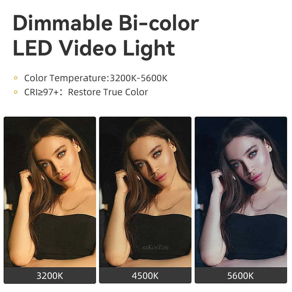 Led-600 Led Video Light Panel With Remote Control Bi-Color 3200-5600K Photography Lighting Panel Camera Photo Studio Fill Lamp