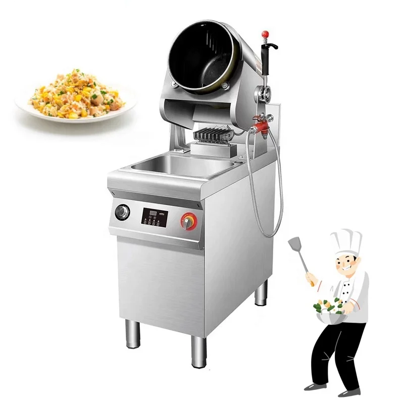 

Nut Frying Machine Automatic Stirring Cooker Robot Stir Fry Pan Wok Cooking Machine Robot for Restaurant and Hotel