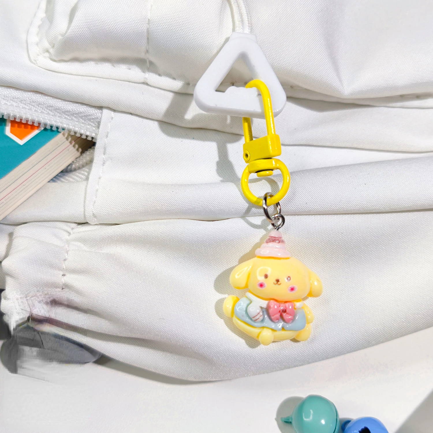 5Pcs/6Pcs Miniso Sanrio Kuromi My Melody Cinnamoroll Keychain Pendant Cute Cartoon Schoolbag Accessories Children's Toys